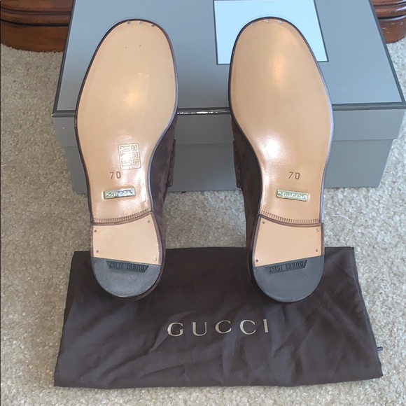 gucci horsebit loafers brown suede - Picture 3 of 6